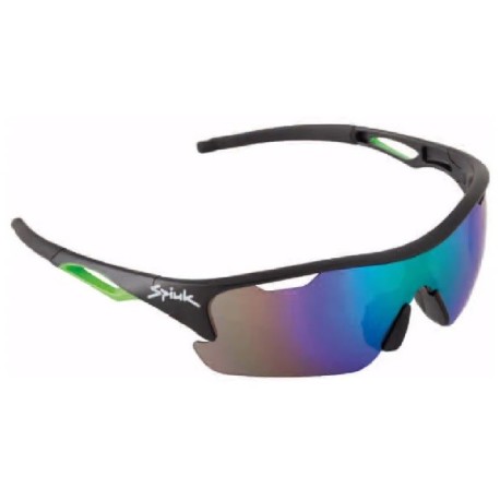 Gafas Spiuk Jifter negro verde con lentes espejadas verde